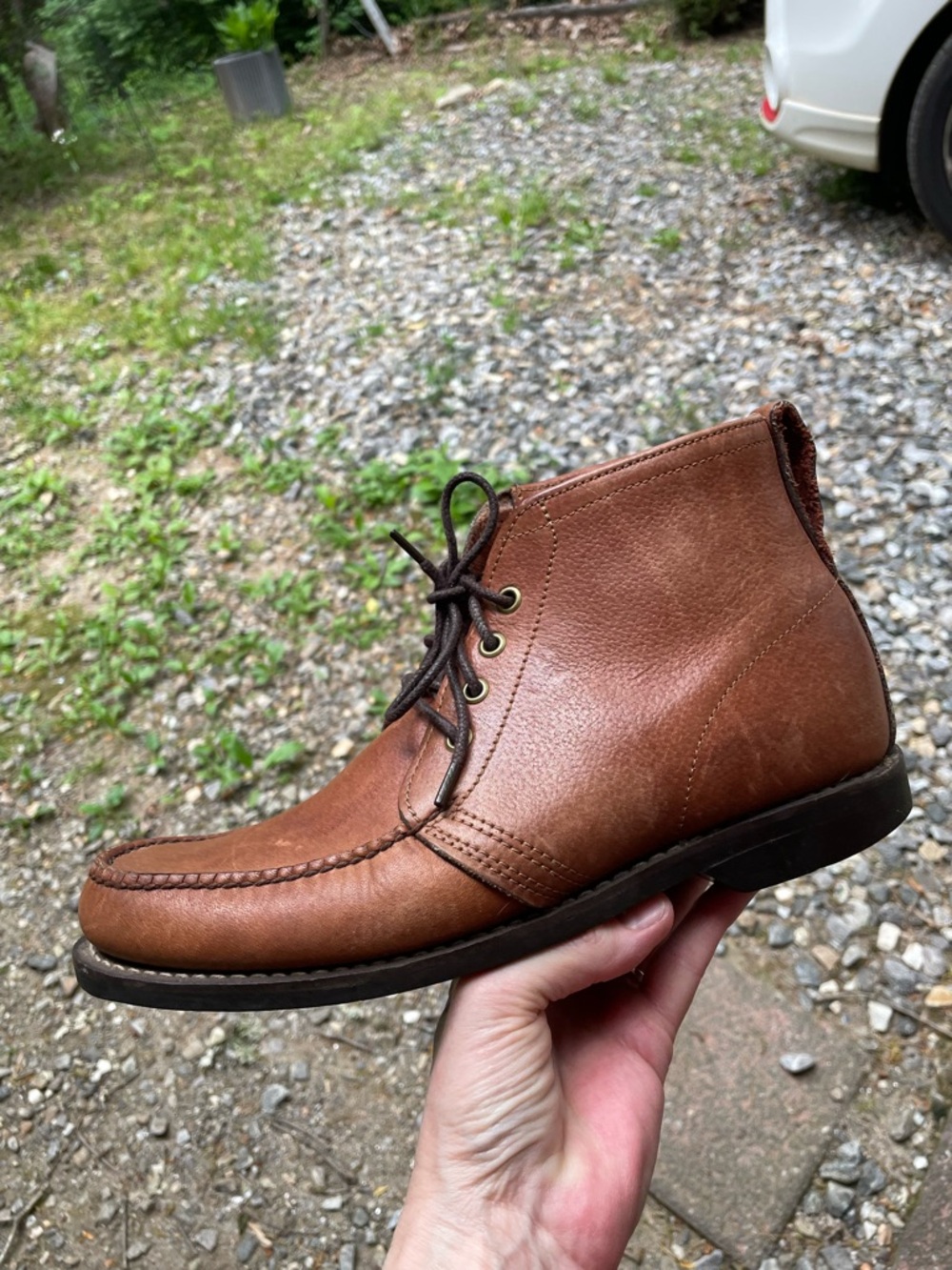 Gokey Moc Toe Leather Chukka Boots Size 10